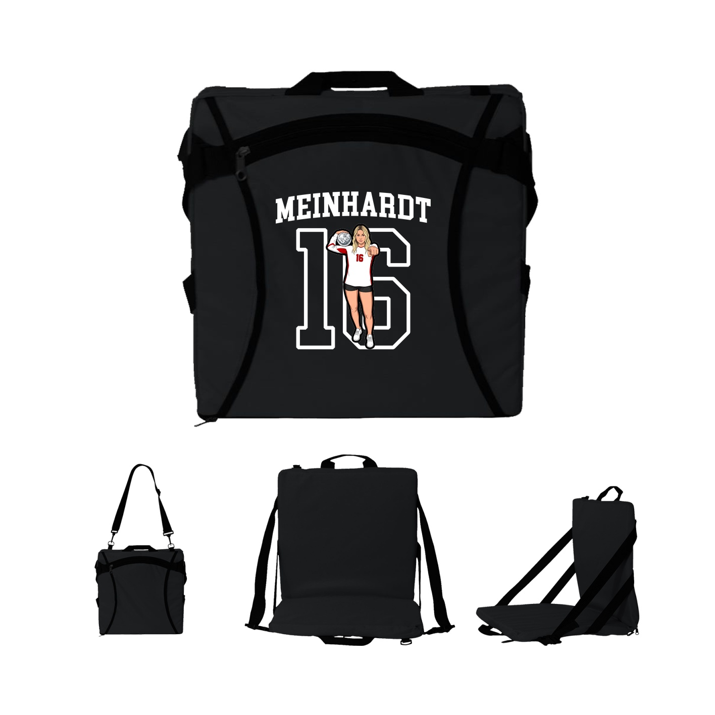 Folding Stadium Seat — Shirsey in Black