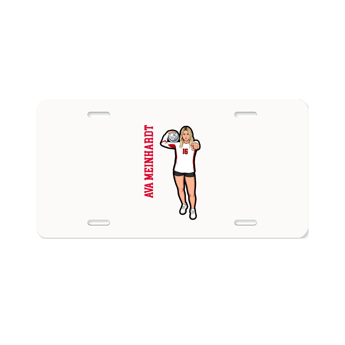 License Plate — Name Vertical in Classic