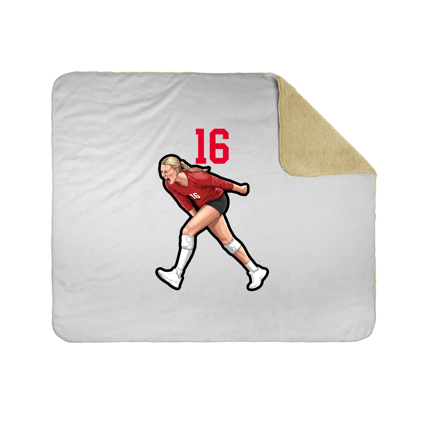 Throw Blanket — Number Top in White