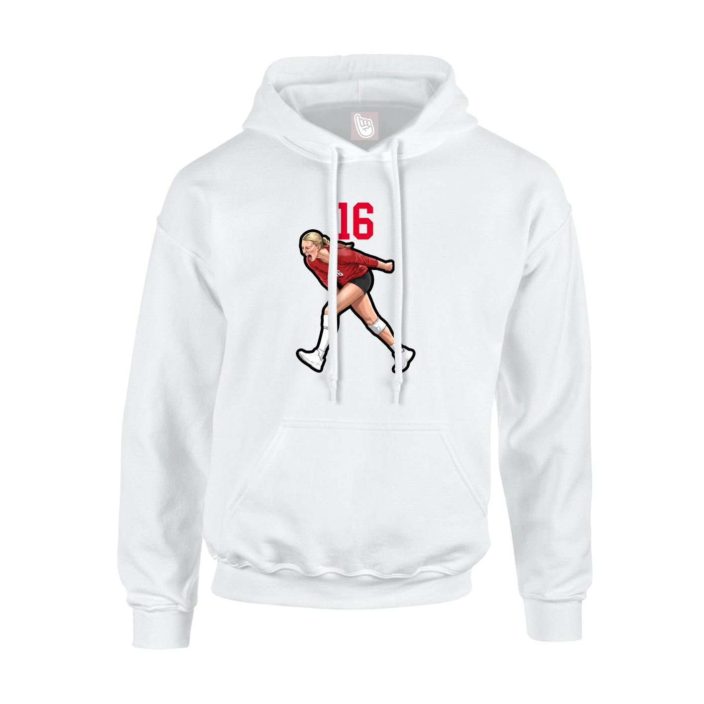 Hoodie — Number Top in White