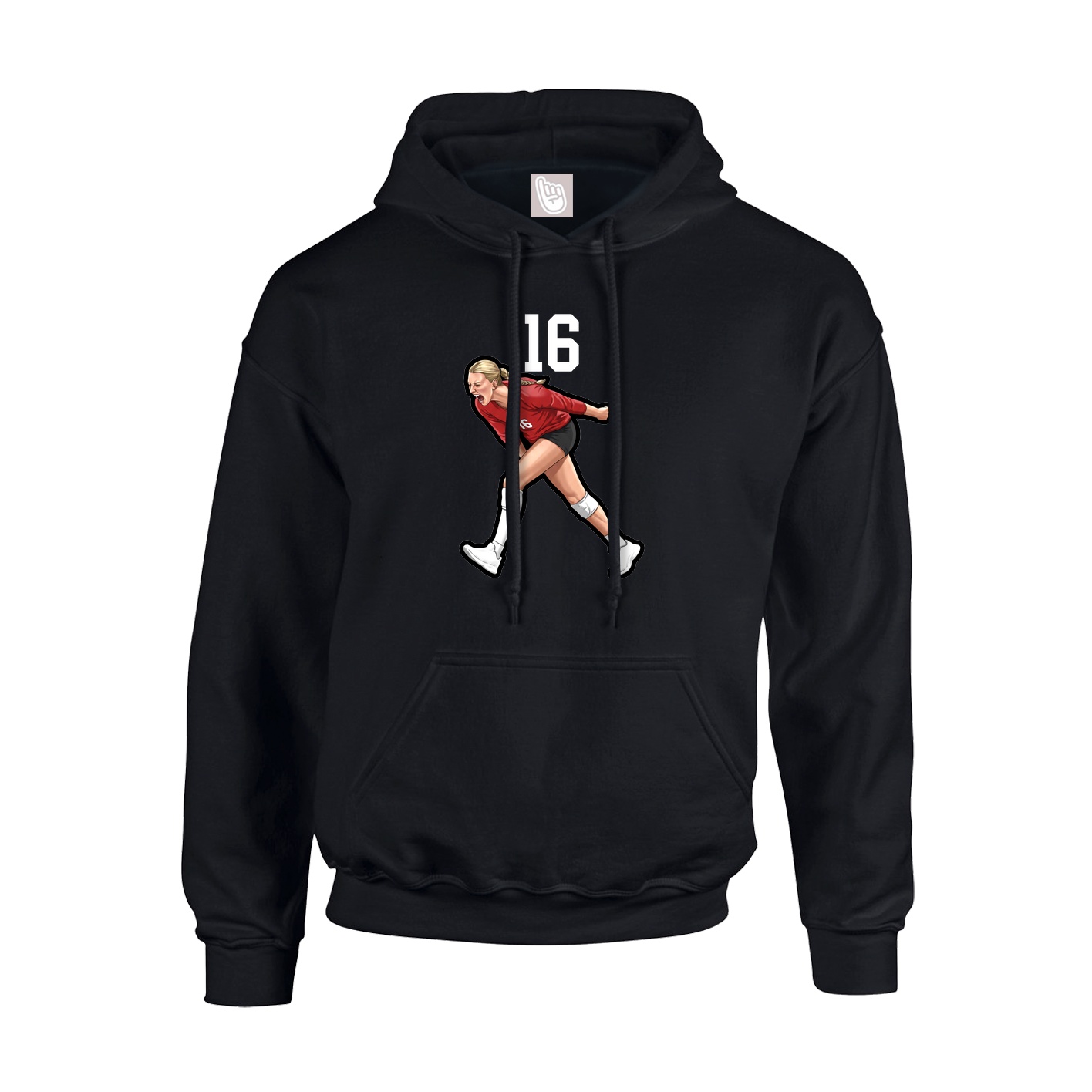 Youth Hoodie — Number Top in Black
