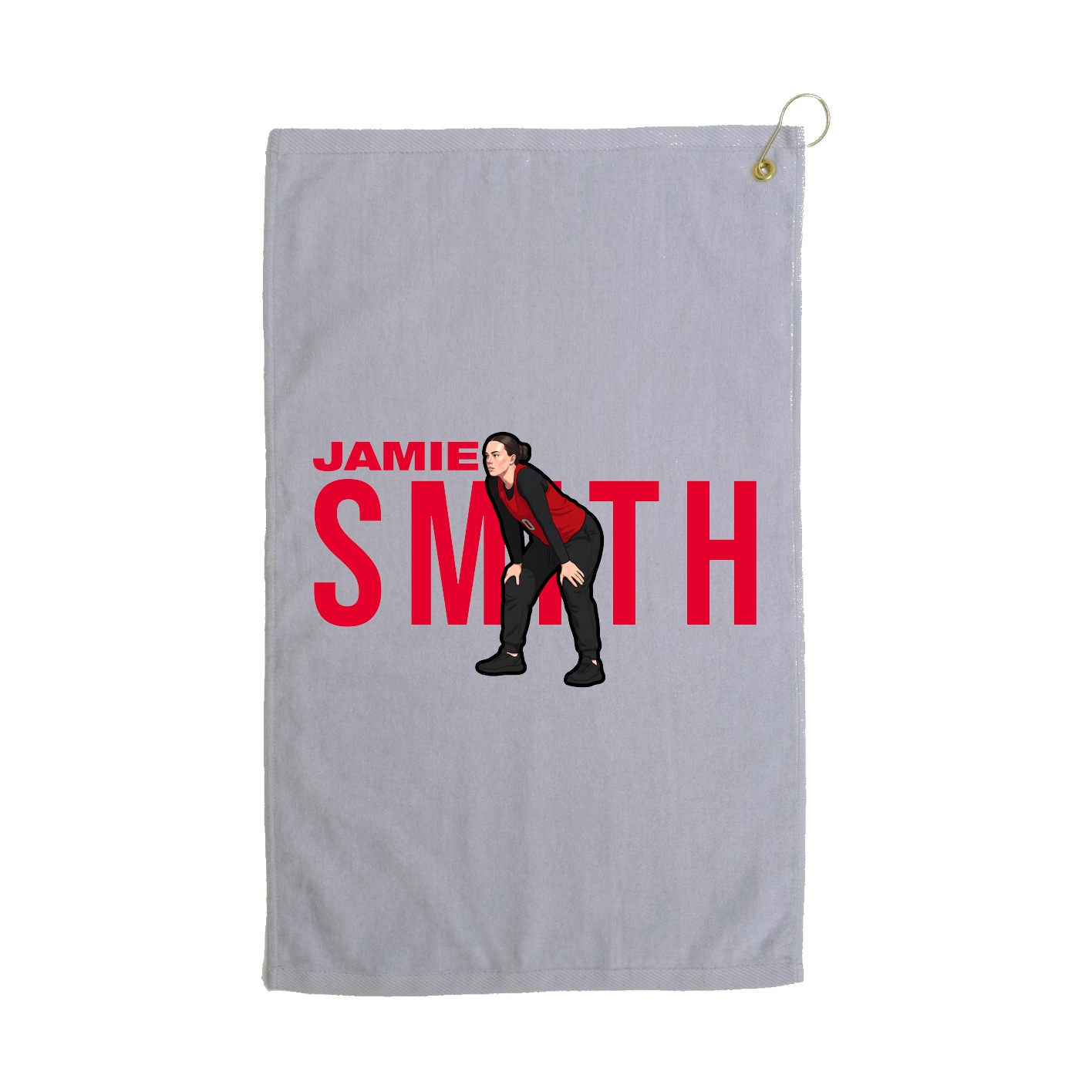 Golf Towel — Player Name in Grey