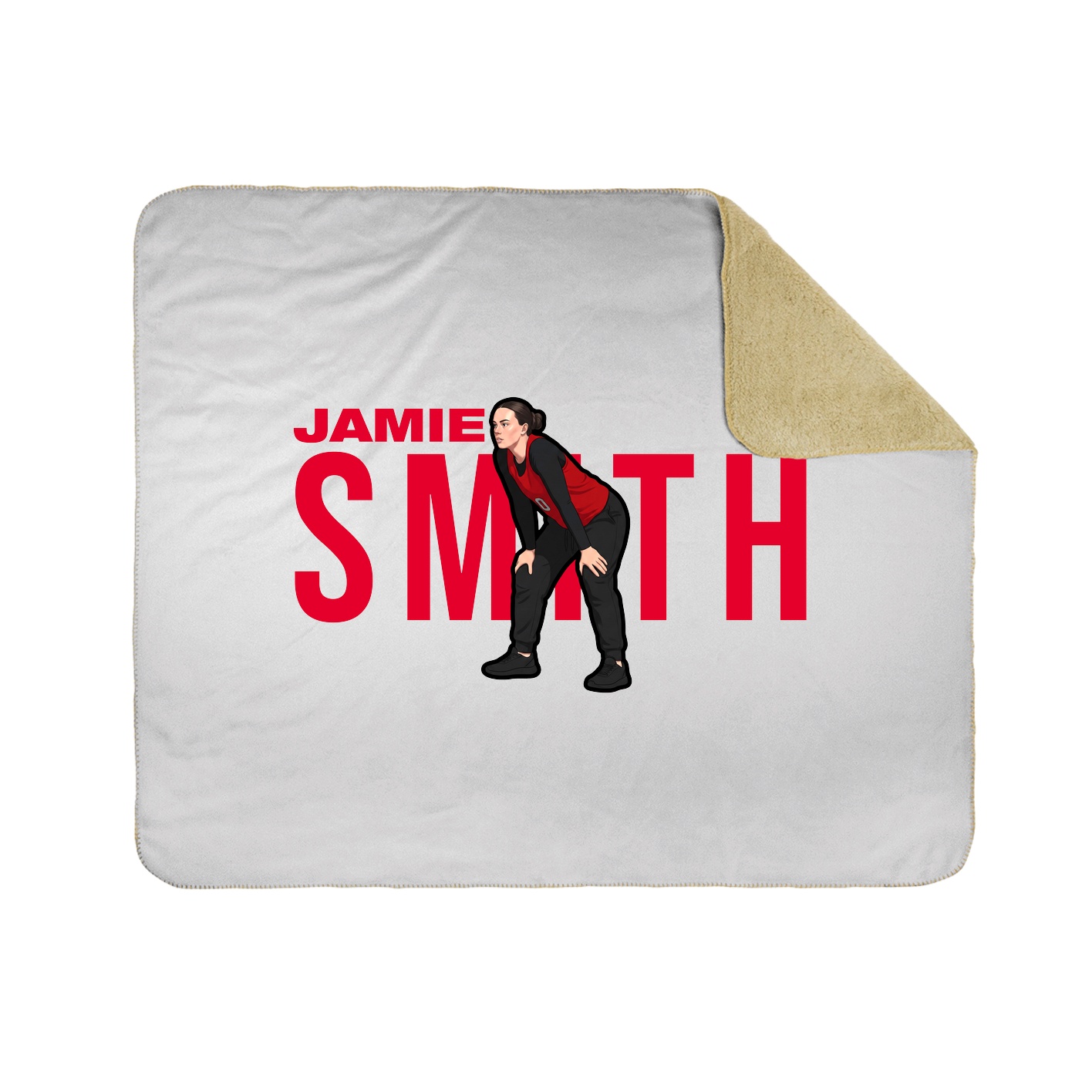 Throw Blanket — Player Name in White