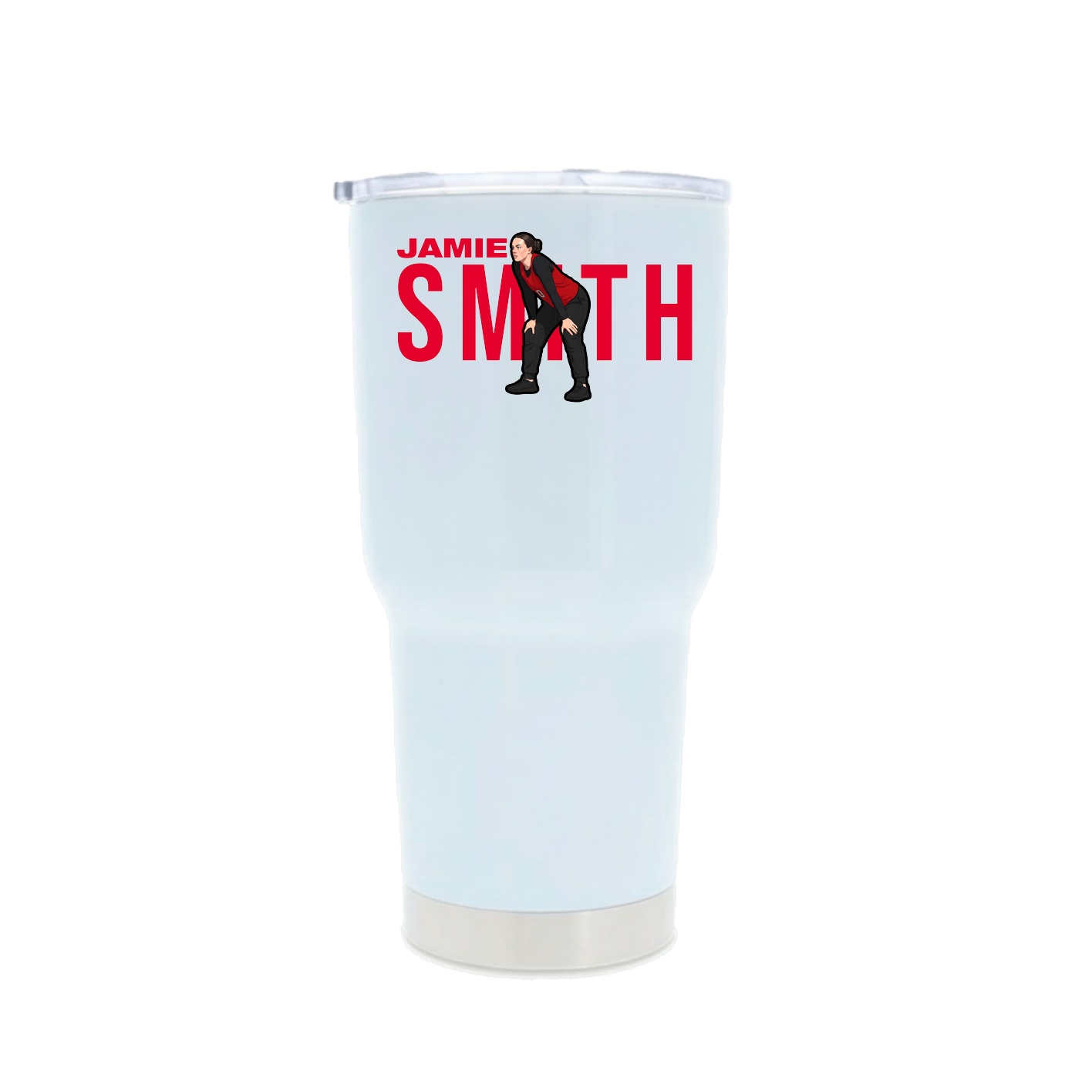 30oz Stainless Steel Tumbler — Player Name in White