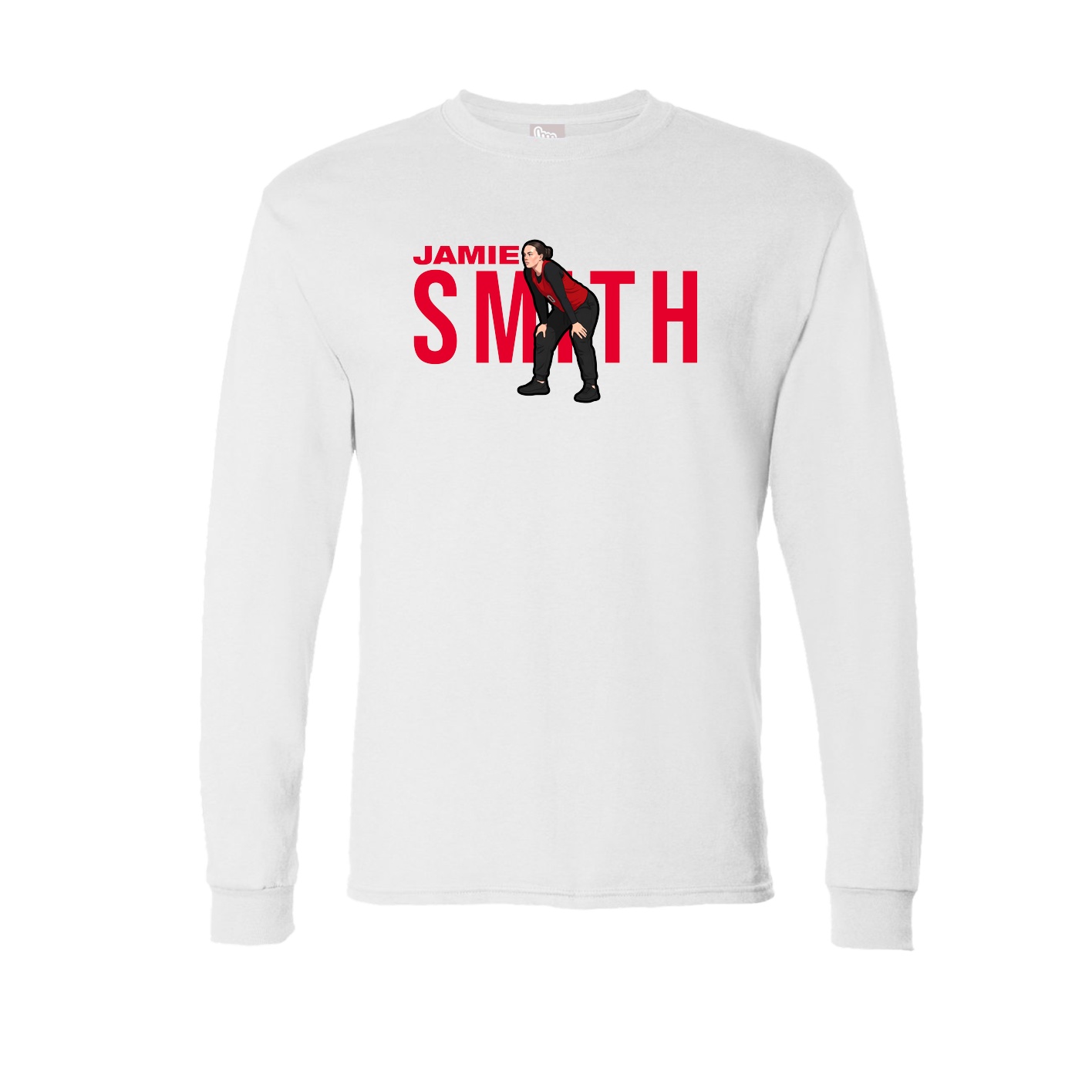 Long Sleeve Tee — Player Name in White