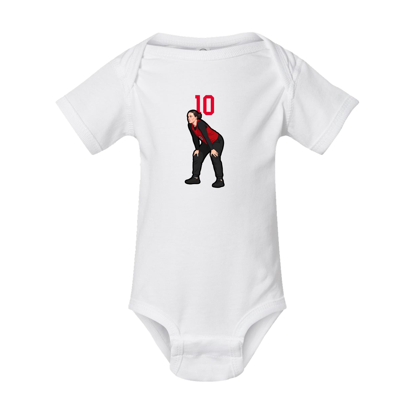 Baby Onesie — Number Top in White