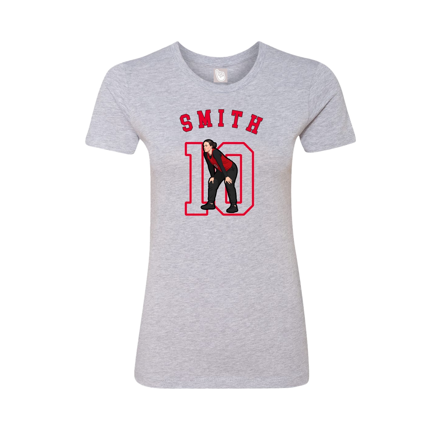 Fitted Women's Tee — Shirsey Arch in Grey