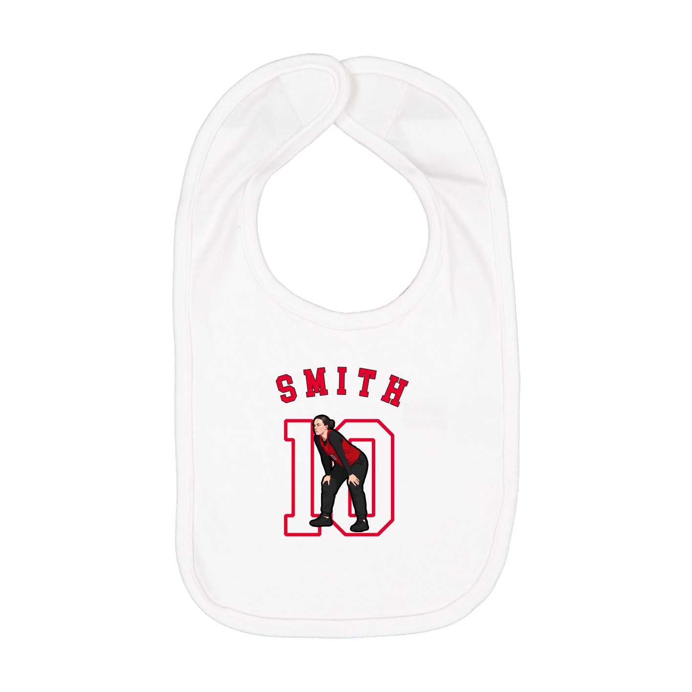 Infant Bib — Shirsey Arch in White