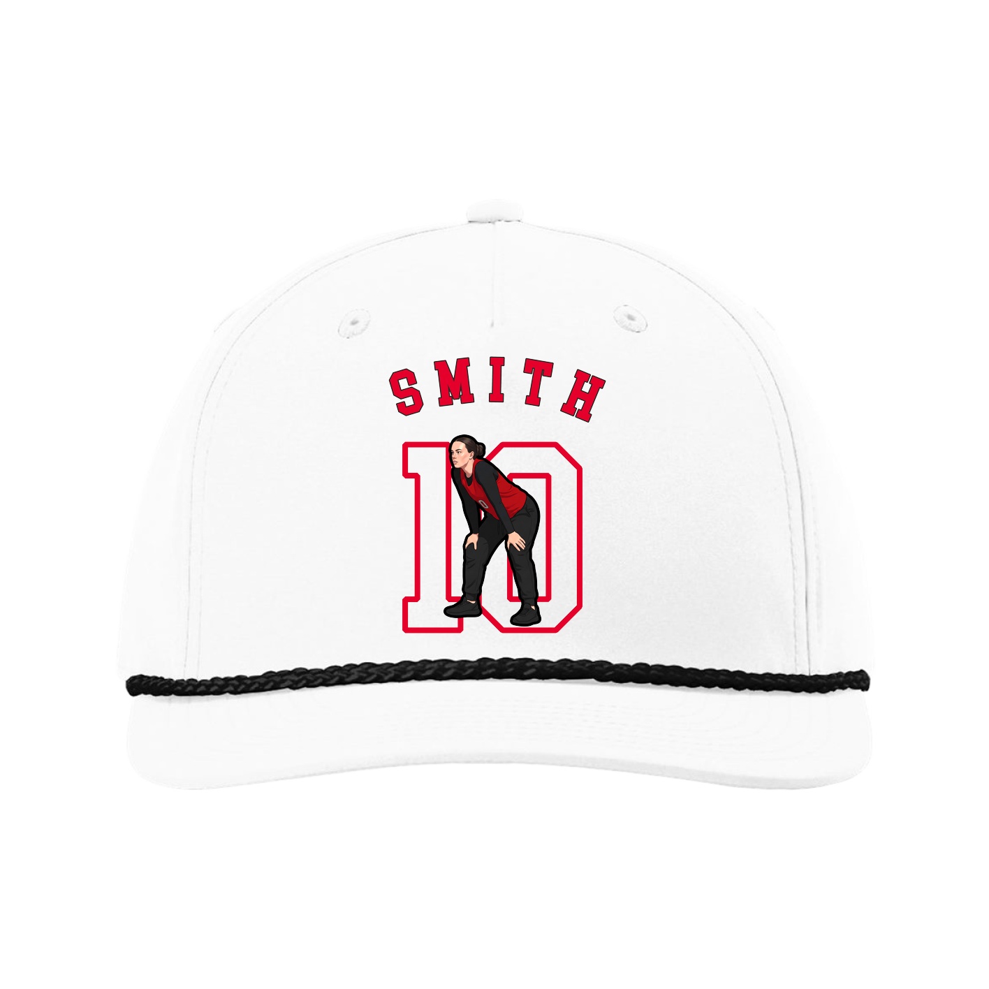 Five-Panel Classic Rope Cap — Shirsey Arch in White