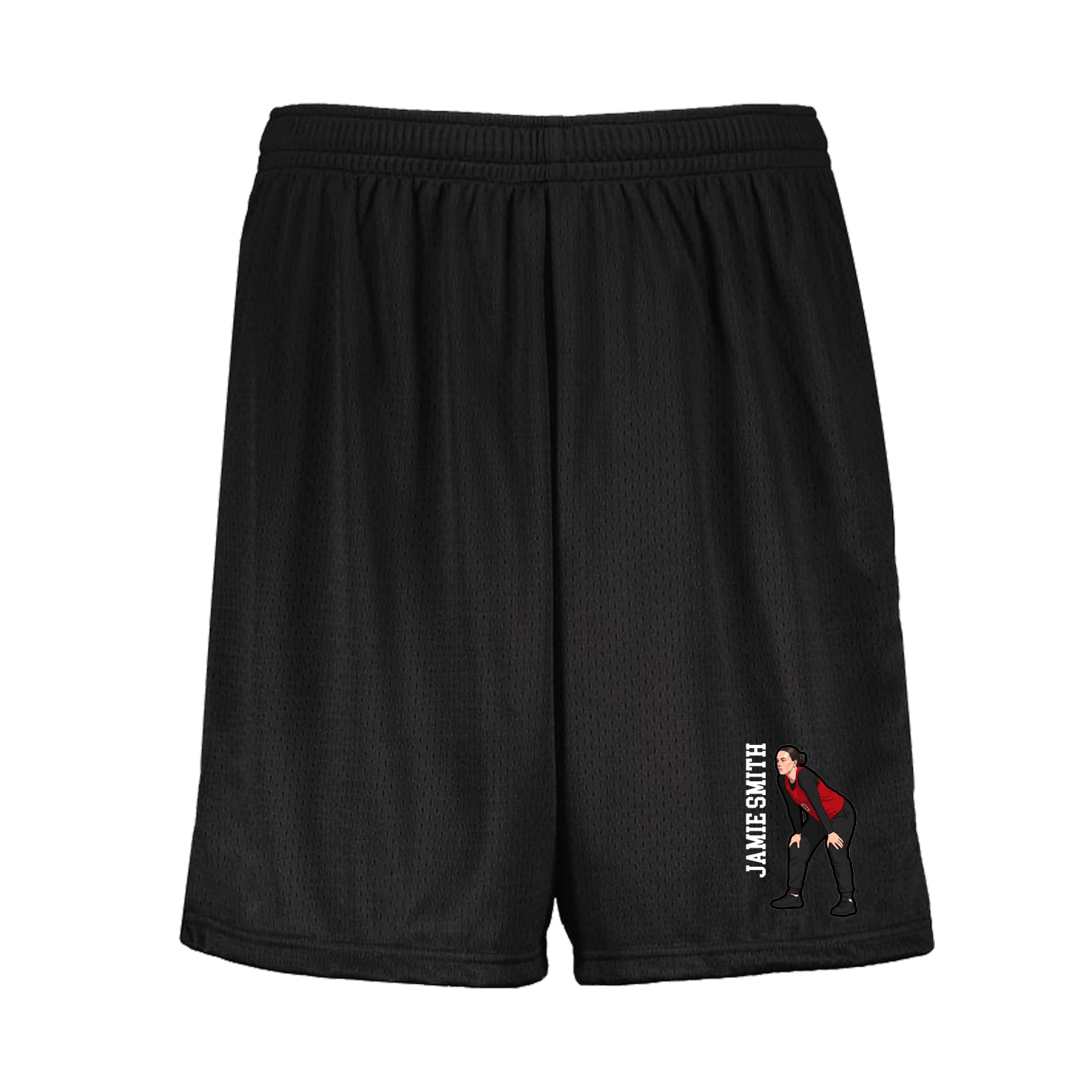 Shorts — Name Vertical in Black