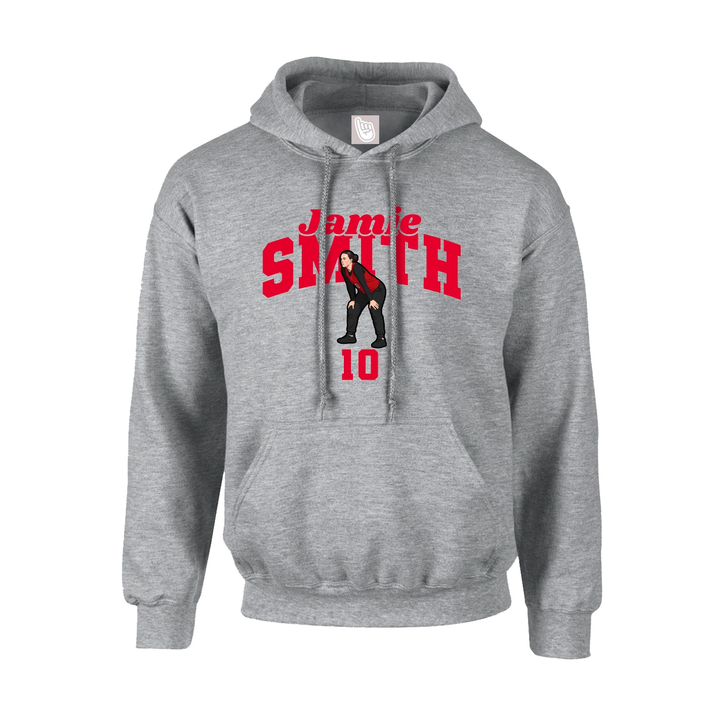 Youth Hoodie — Signature Arch in Grey