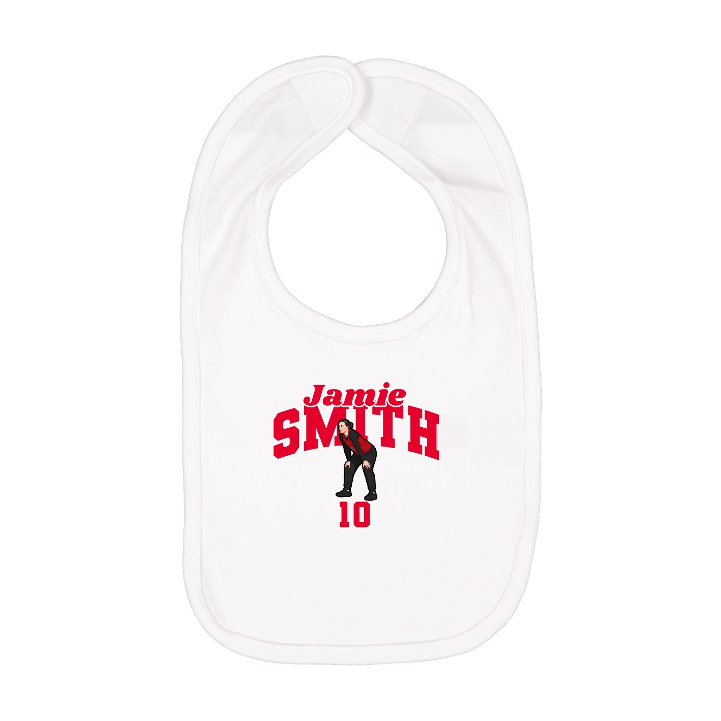 Infant Bib — Signature Arch in White