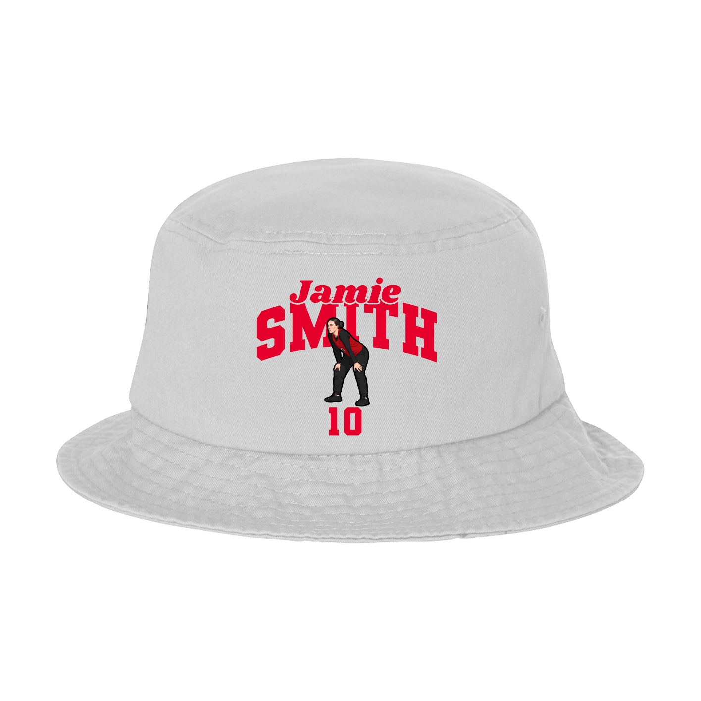 Bucket Cap — Signature Arch in White