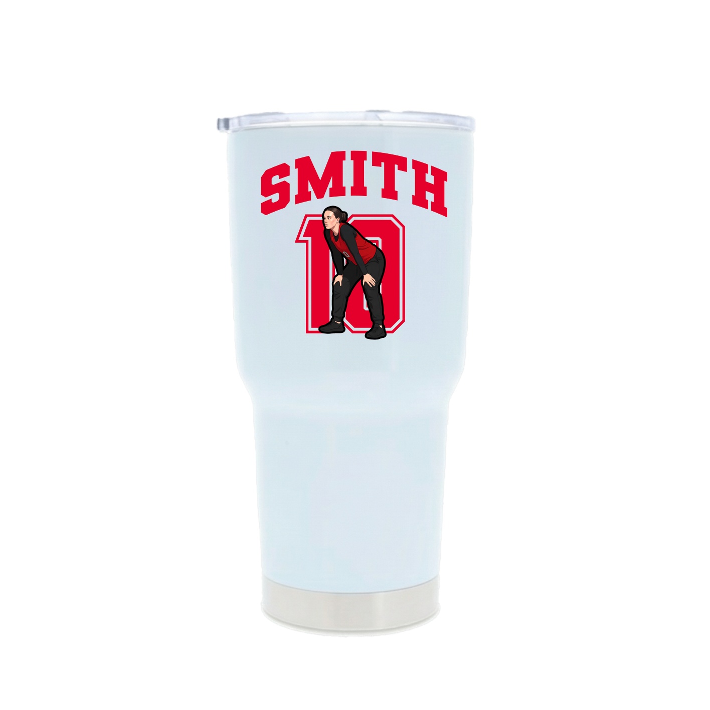 30oz Stainless Steel Tumbler — Number in White