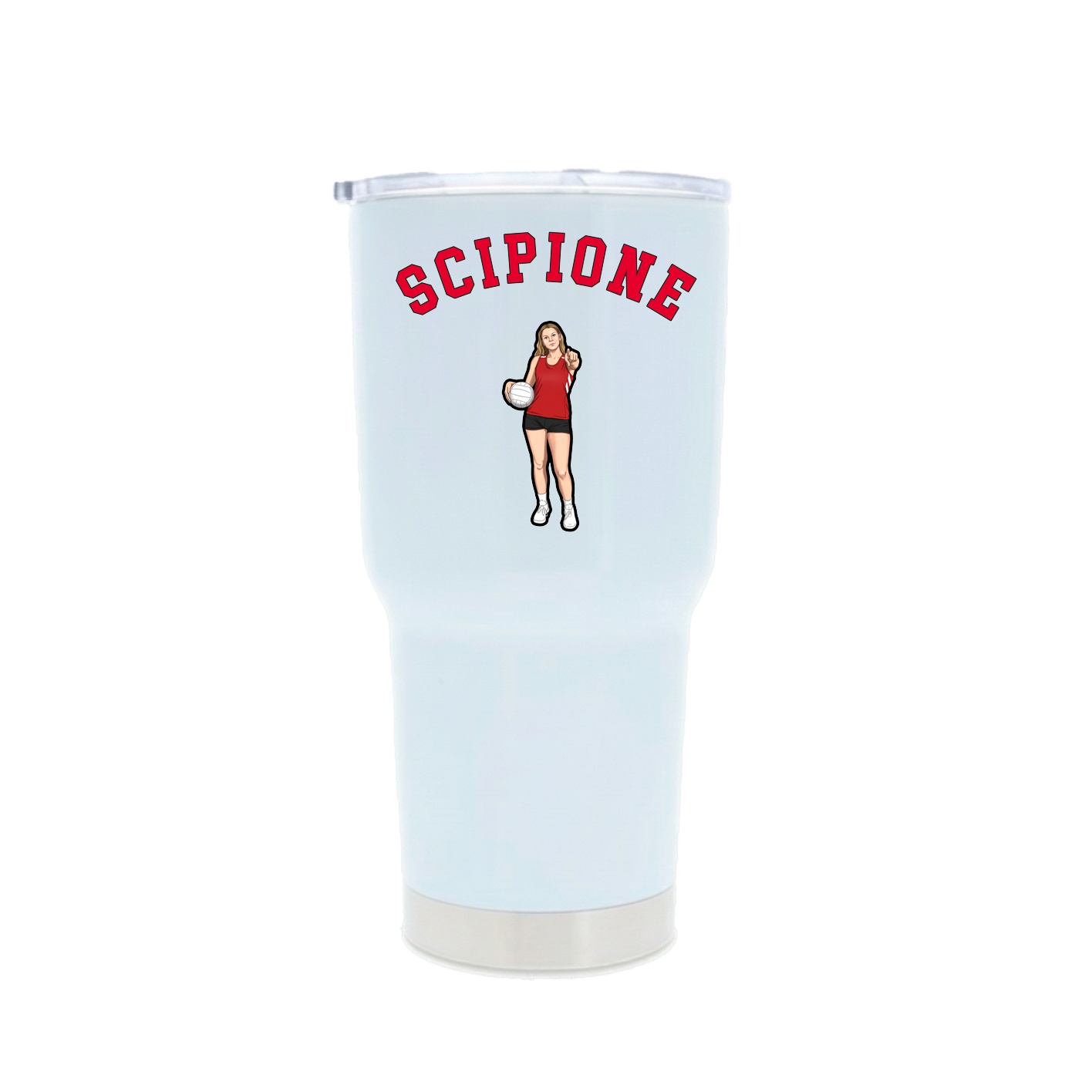 30oz Stainless Steel Tumbler — Shirsey Arch in White