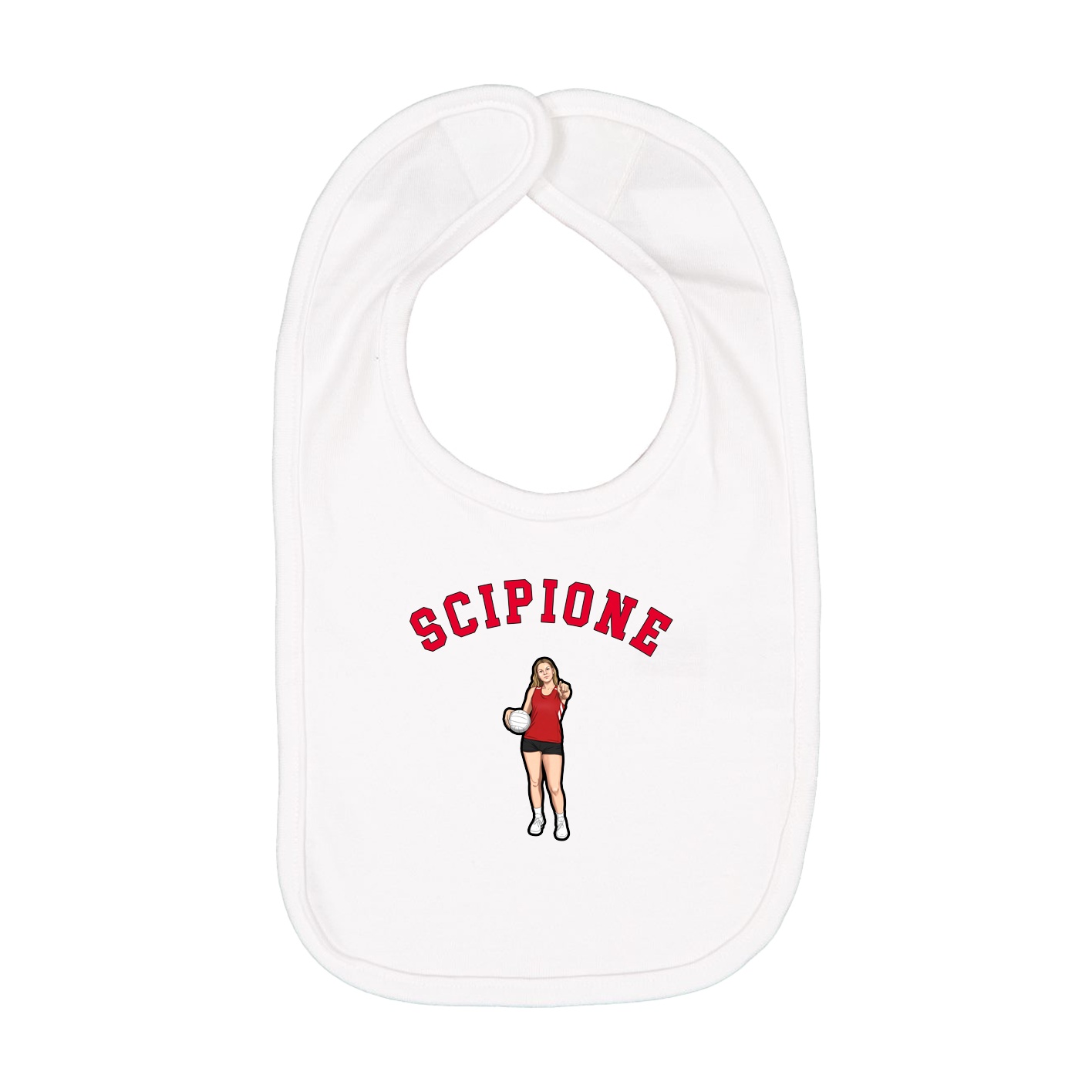 Infant Bib — Shirsey Arch in White