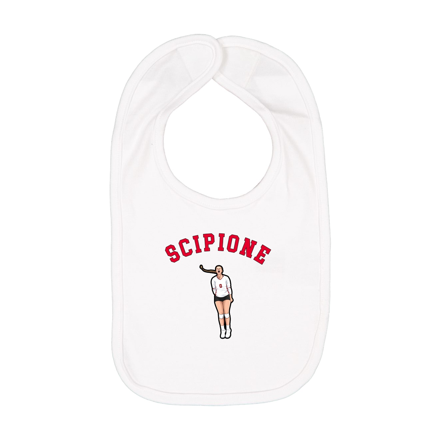 Infant Bib — Shirsey Arch in White