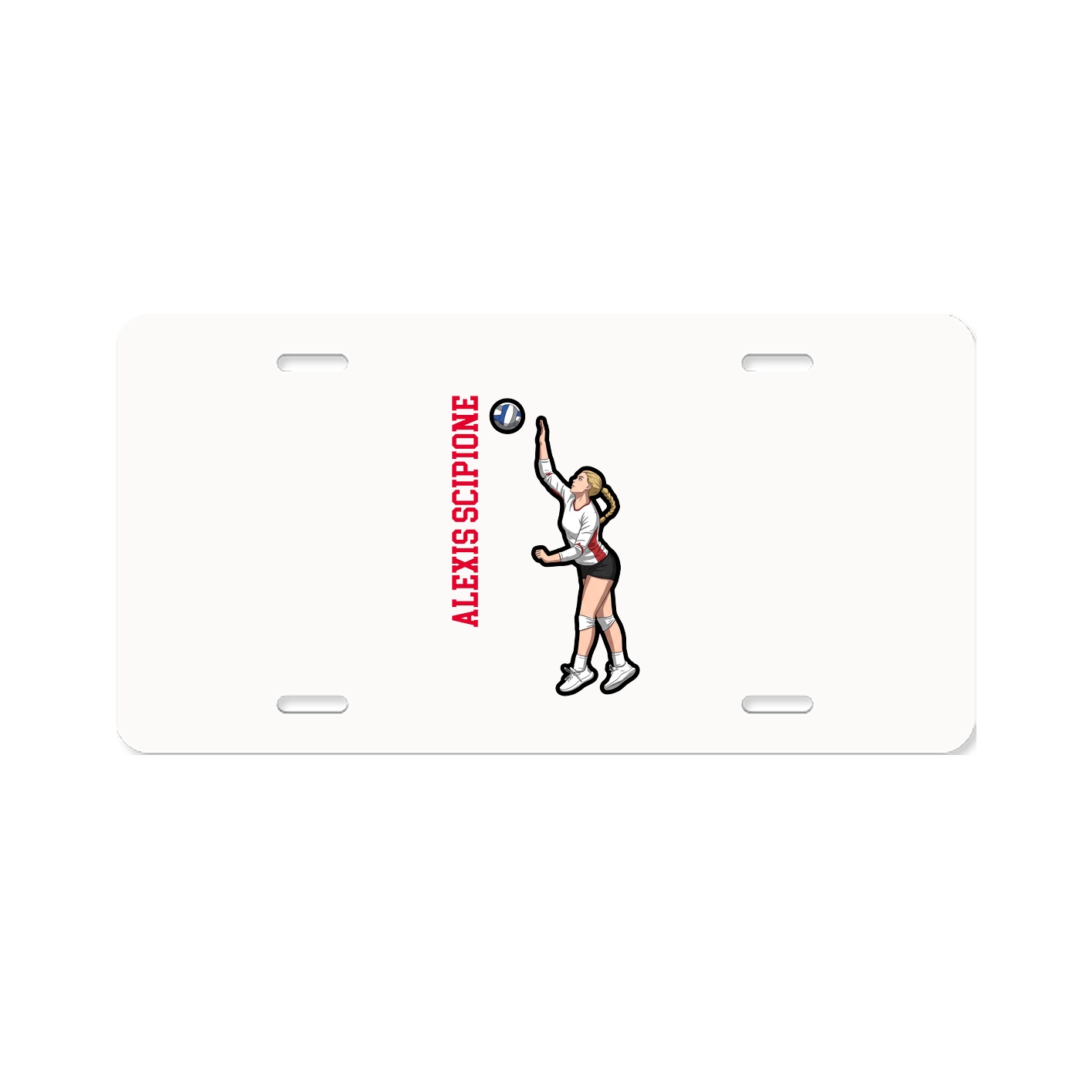 License Plate — Name Vertical in Classic