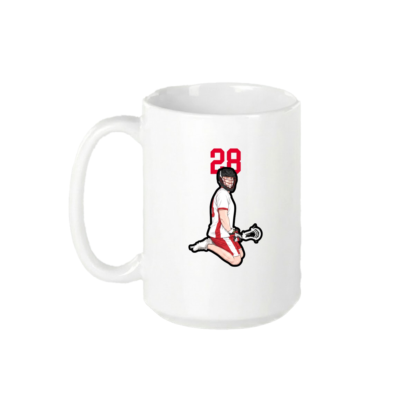 15oz Coffee Mug — Number Top in White