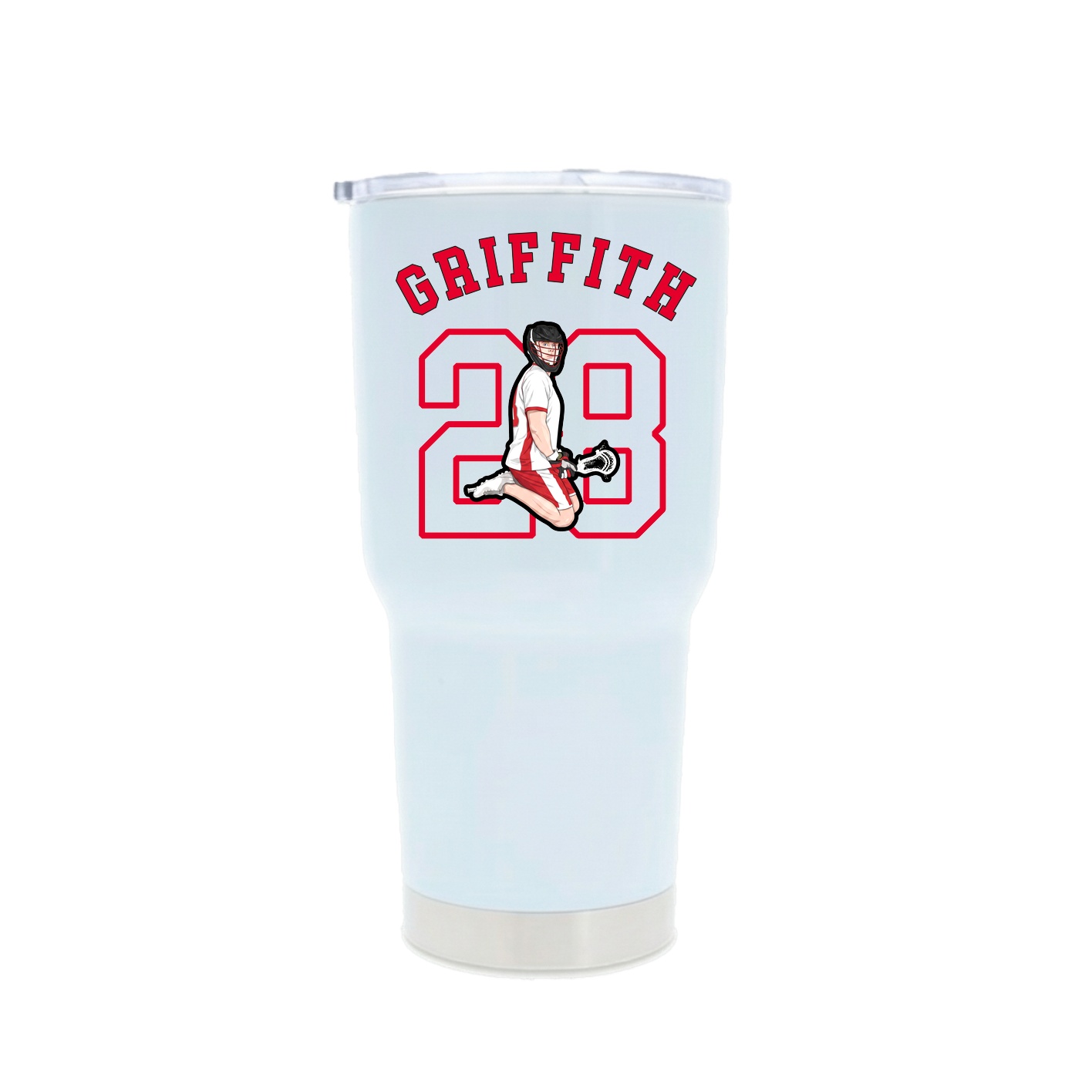 30oz Stainless Steel Tumbler — Shirsey Arch in White