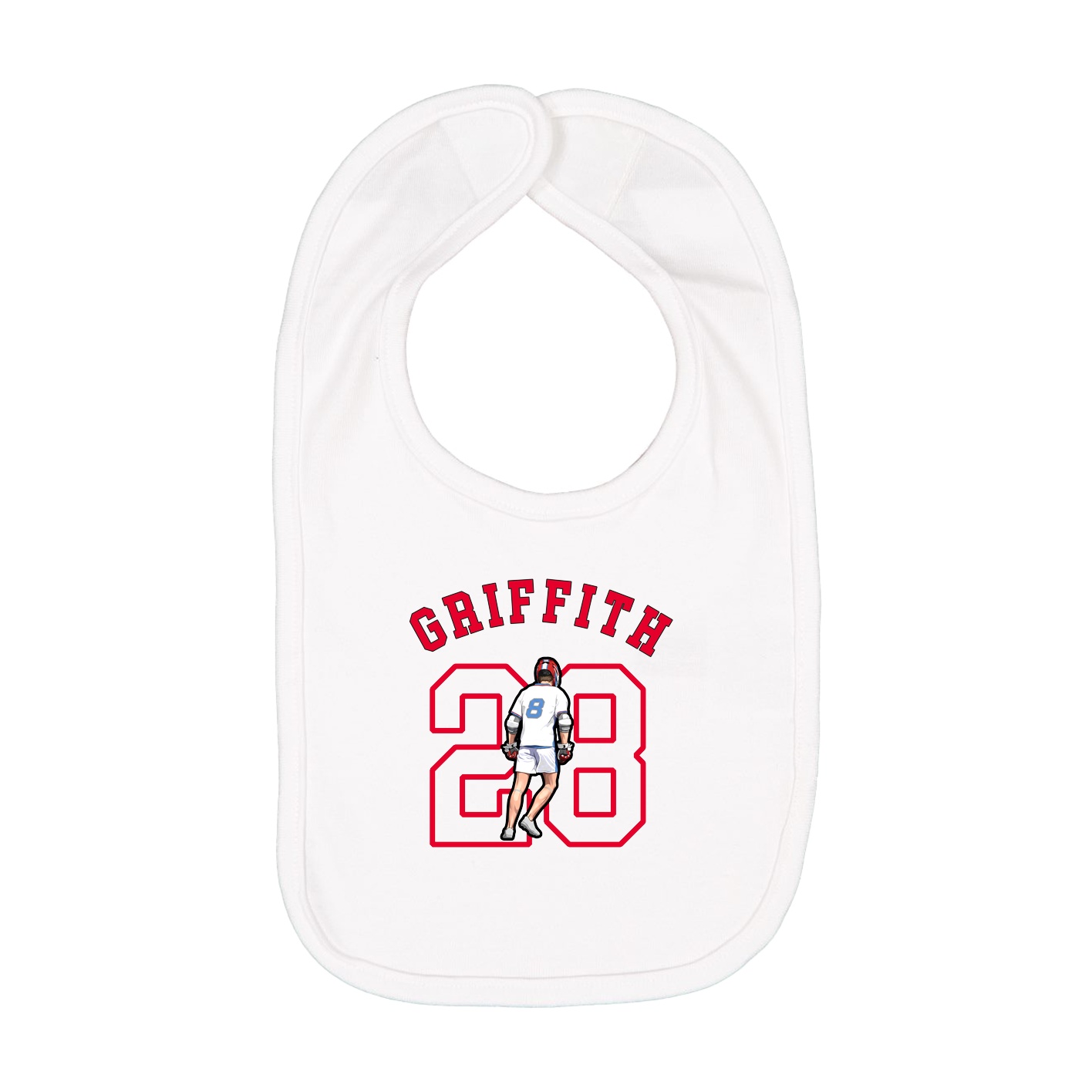 Infant Bib — Shirsey Arch in White