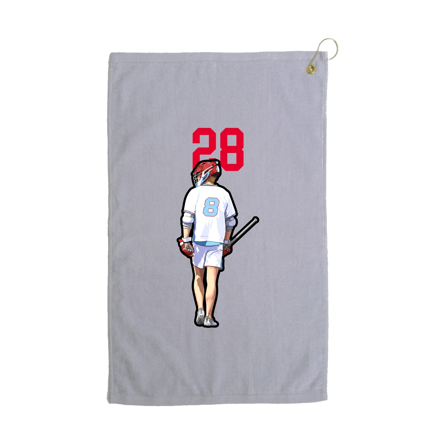 Golf Towel — Number Top in Grey