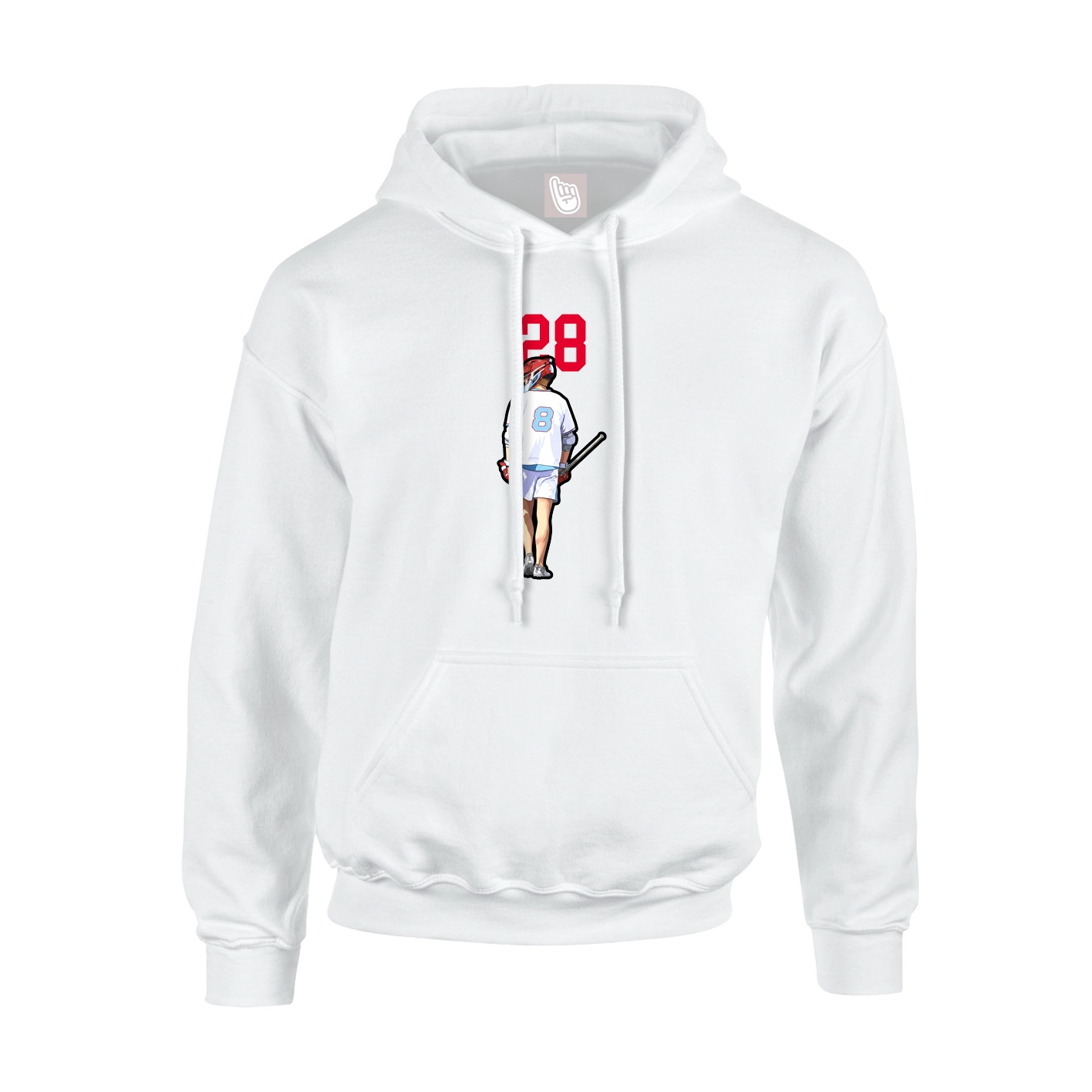 Hoodie — Number Top in White