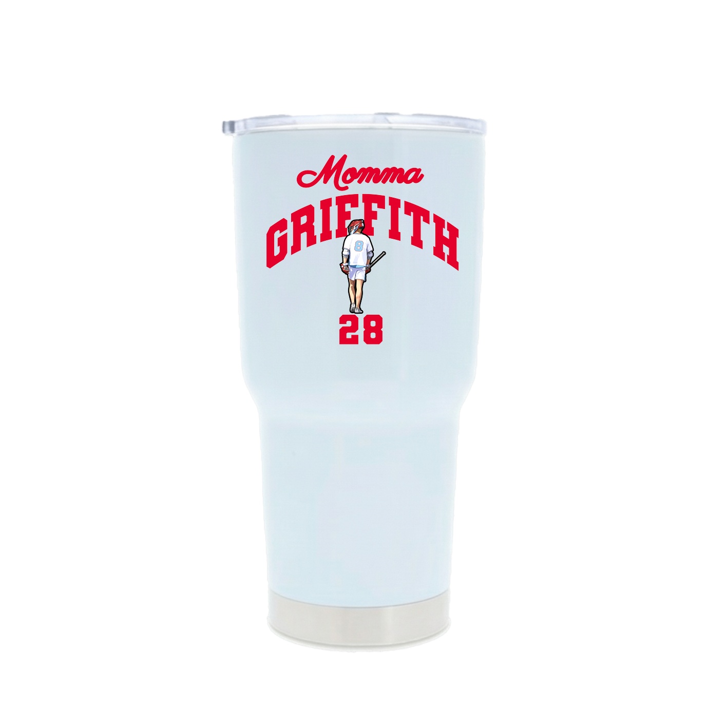 30oz Stainless Steel Tumbler — Mothers Day Arch in White