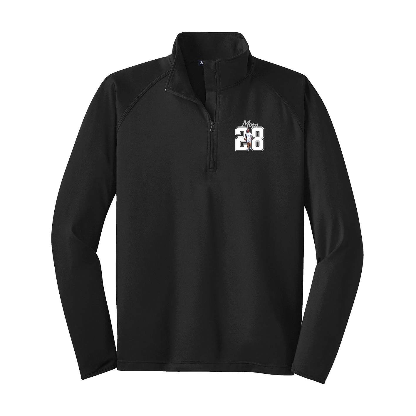 Q-Zip Pullover — Mothers Day Shirsey in Black