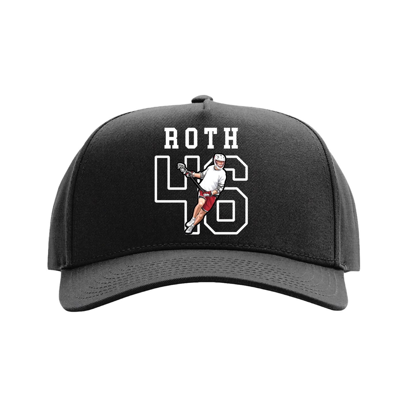 Full Fabric Five-Panel Champ Cap — Shirsey in Black