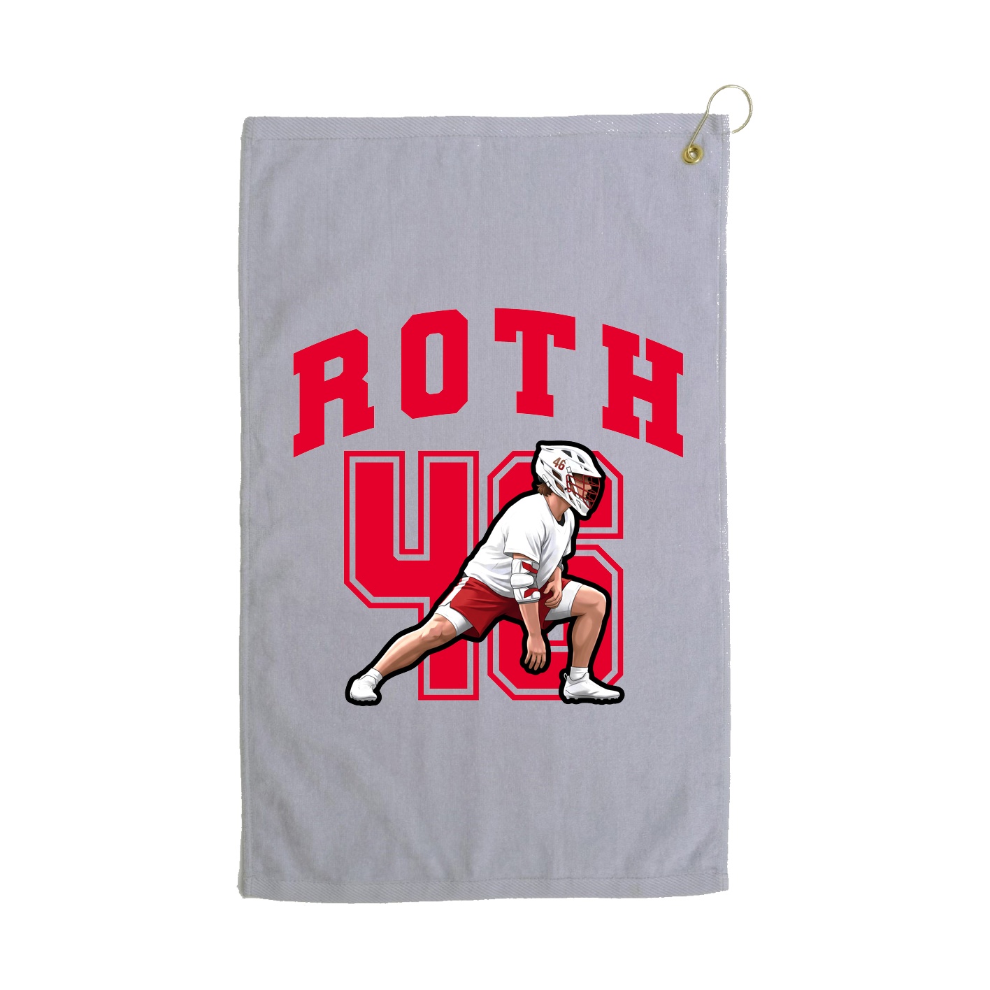 Golf Towel — Number in Grey