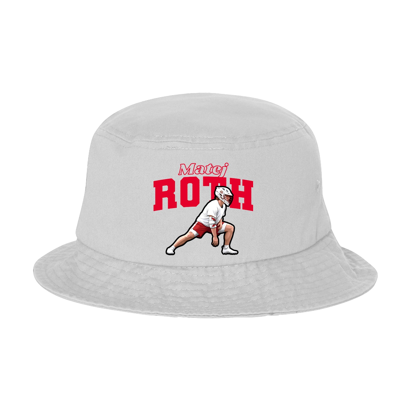 Bucket Cap — Name Arch in White