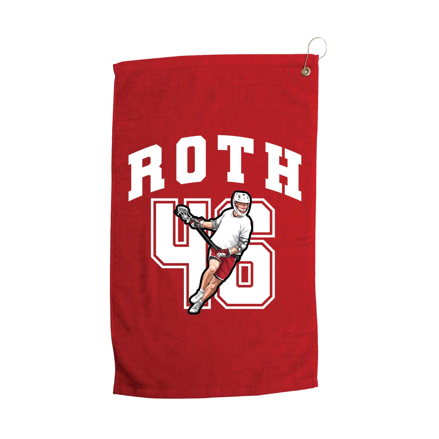 Golf Towel — Number in Red