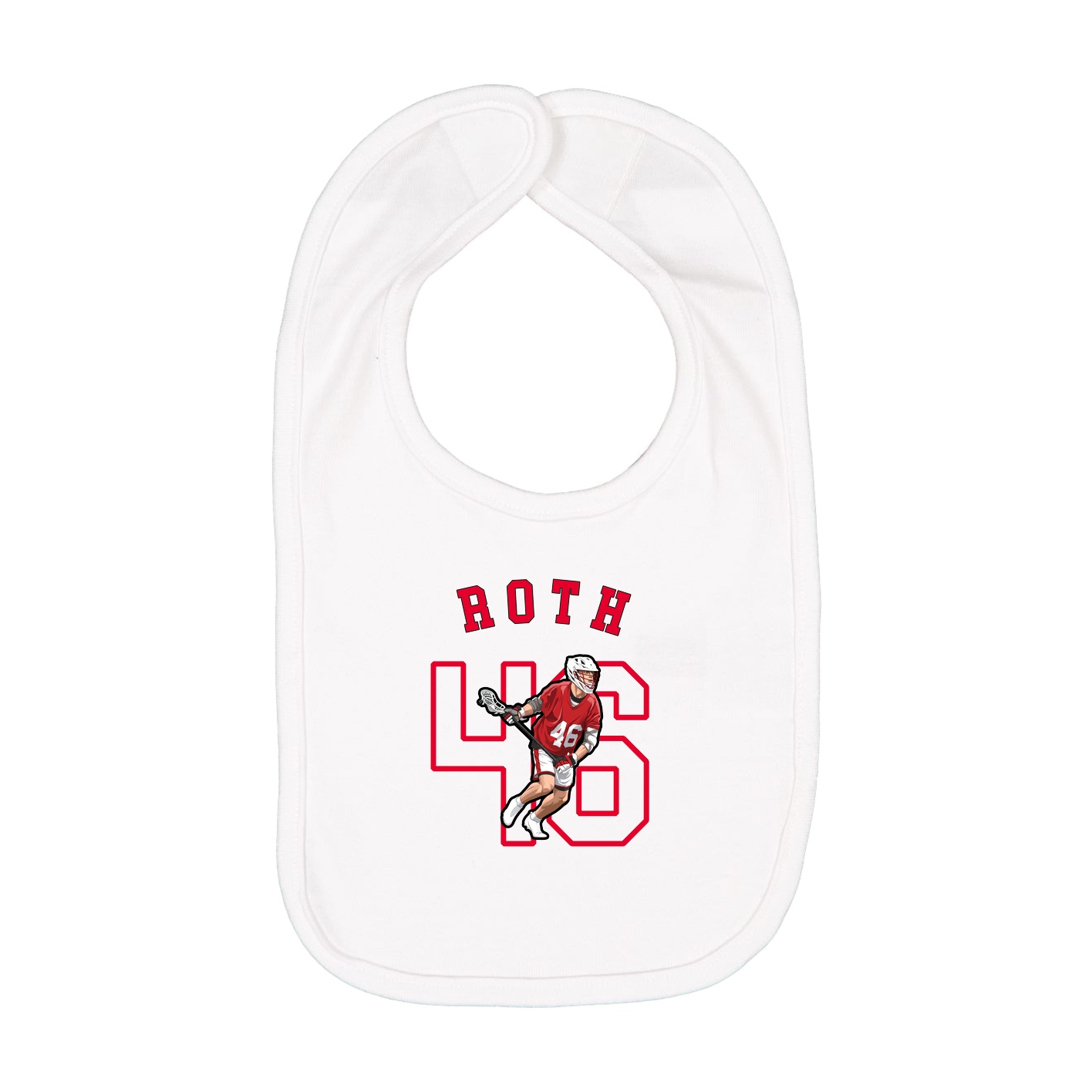 Infant Bib — Shirsey Arch in White
