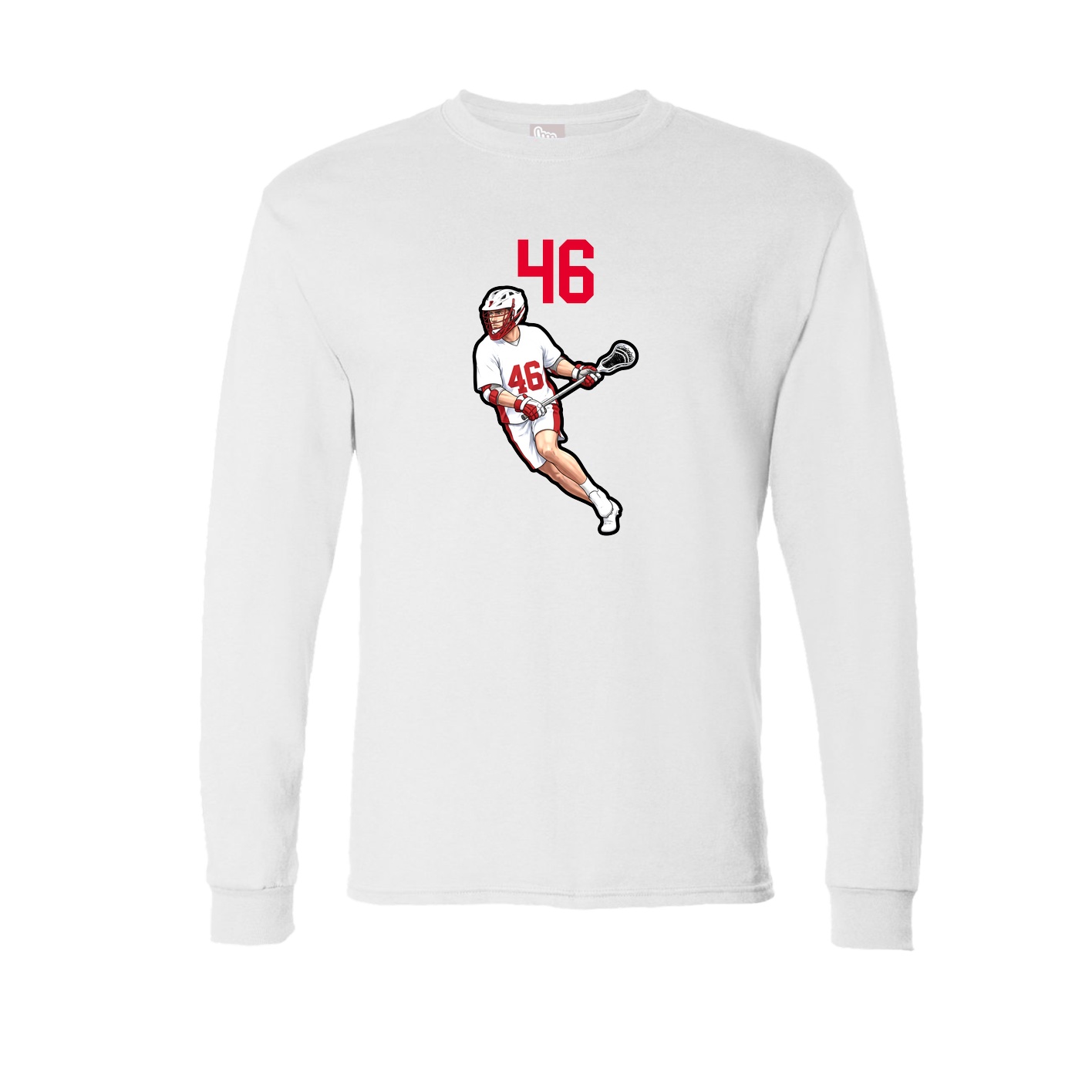 Long Sleeve Tee — Number Top in White