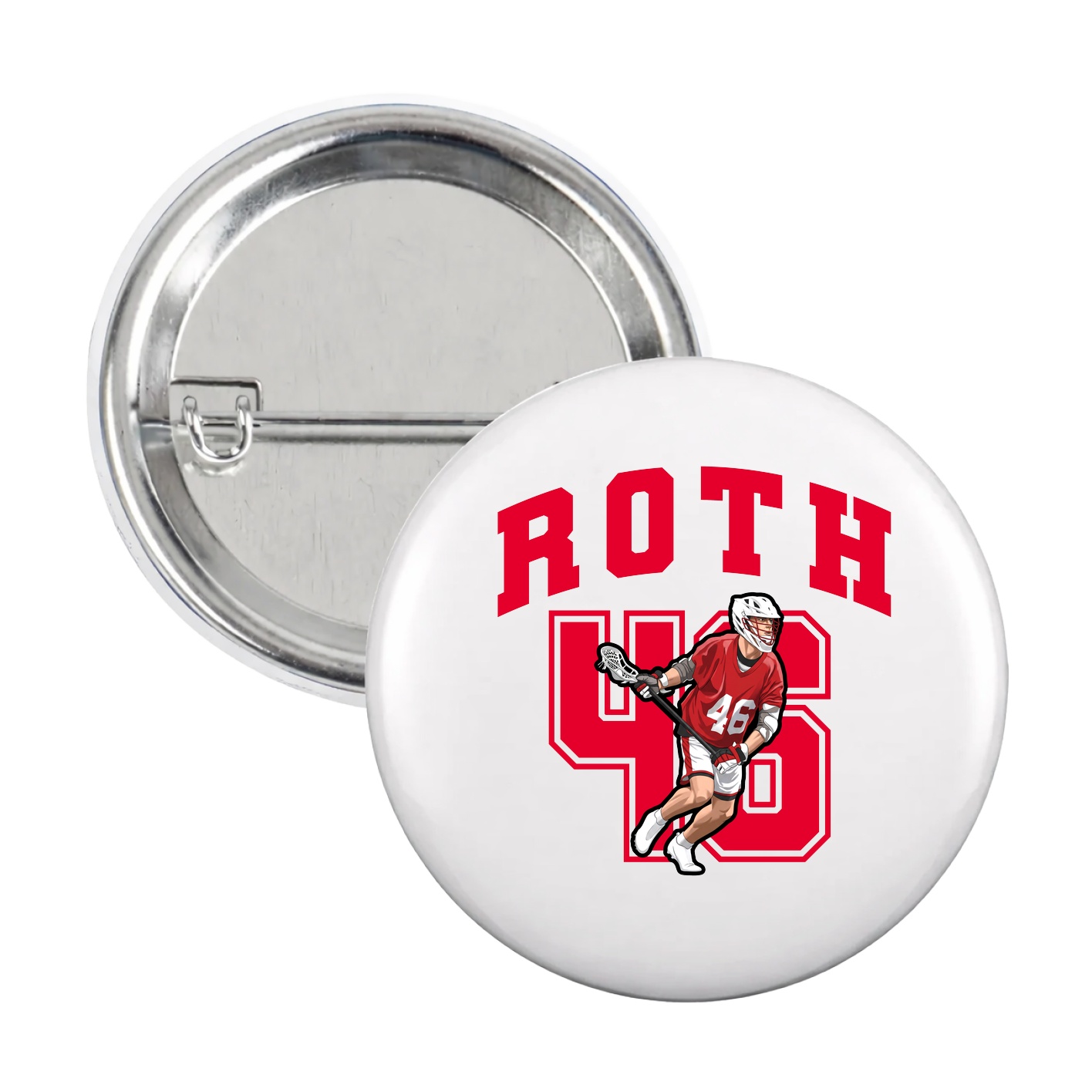 Game Day Button — Number in White