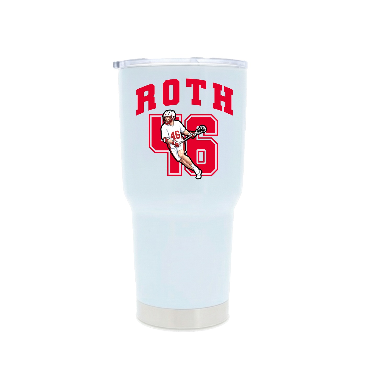 30oz Stainless Steel Tumbler — Number in White