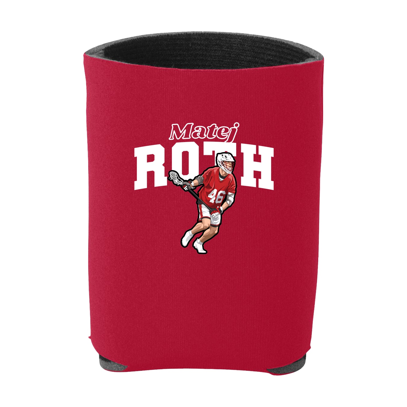 Can Holder — Name Arch in Red