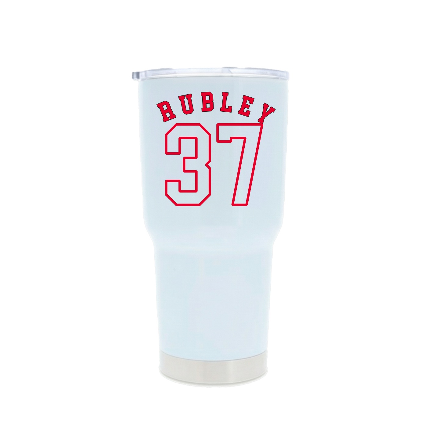 30oz Stainless Steel Tumbler — Shirsey Arch in White
