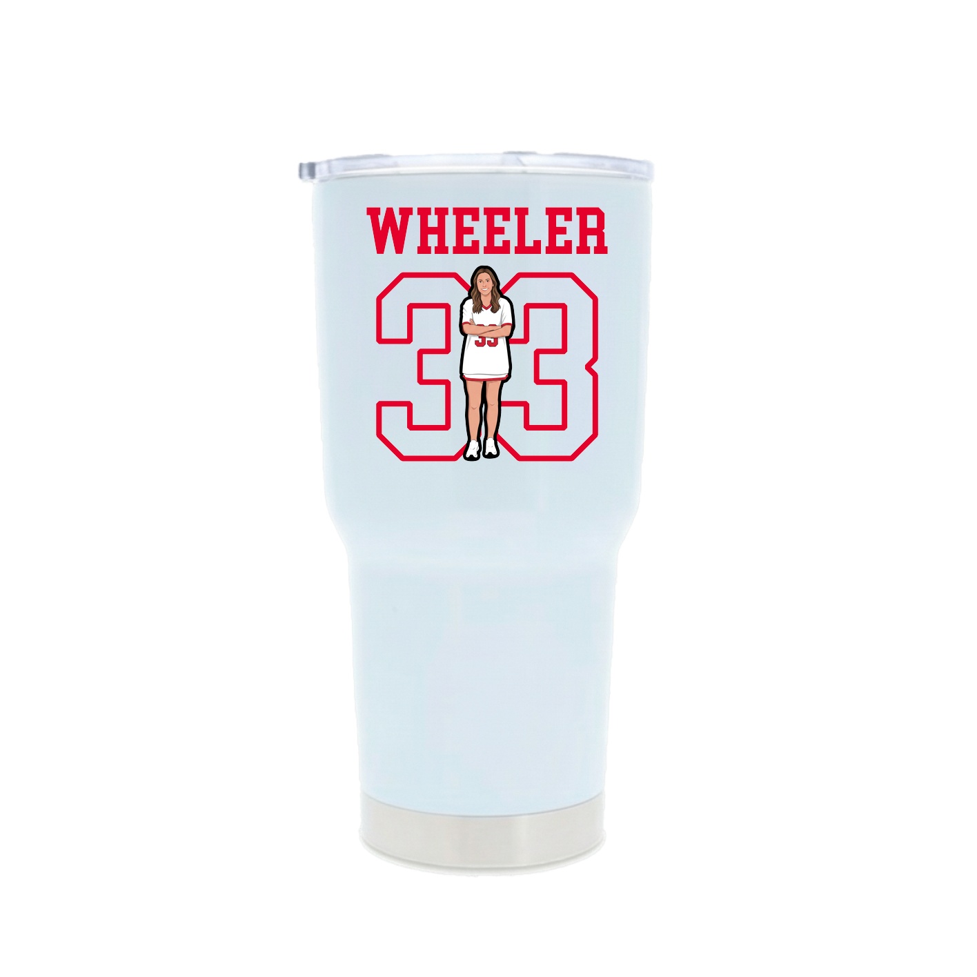 30oz Stainless Steel Tumbler — Shirsey in White