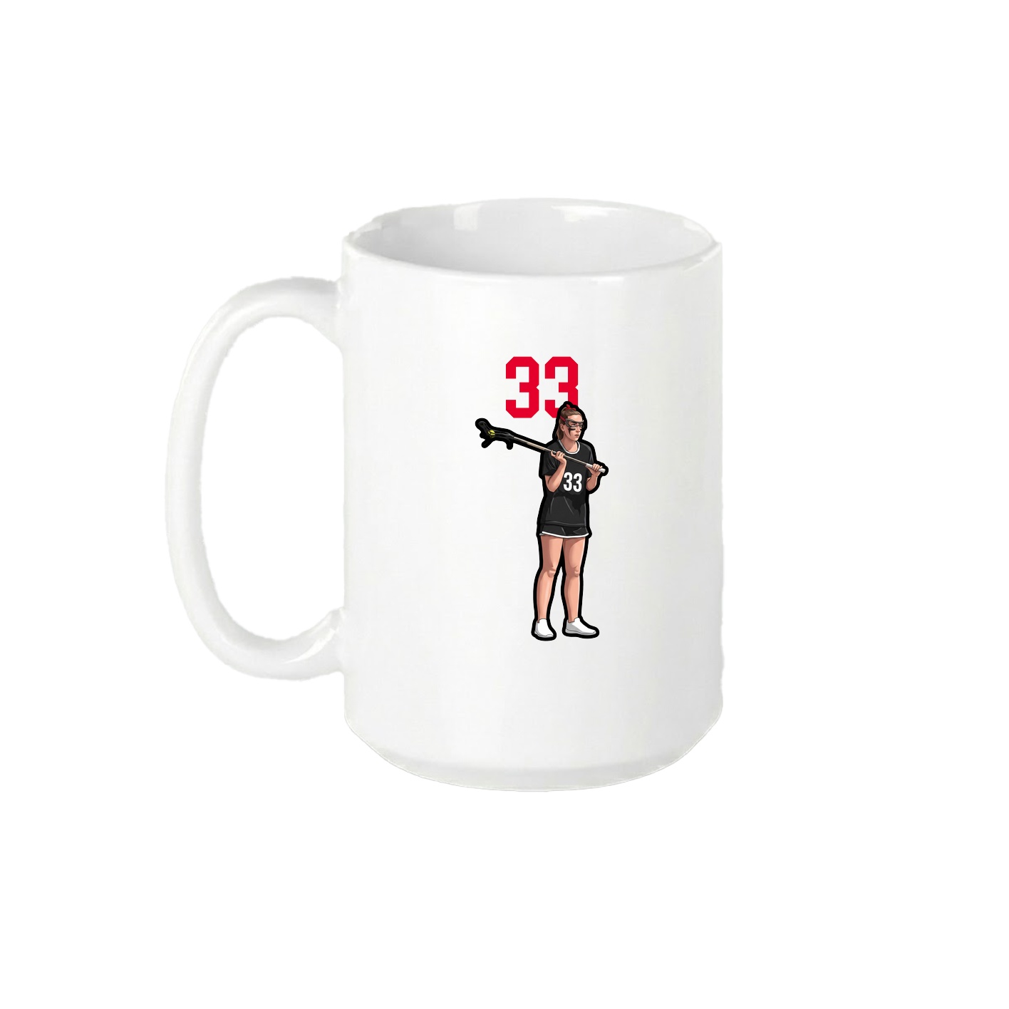 15oz Coffee Mug — Number Top in White