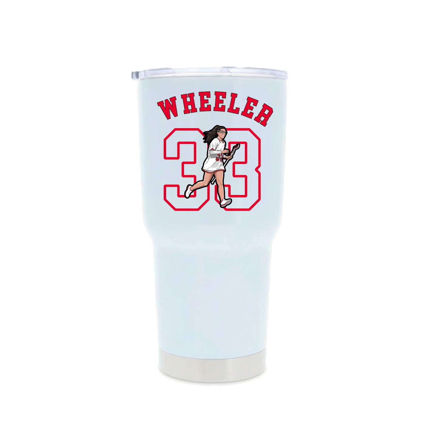 30oz Stainless Steel Tumbler — Shirsey Arch in White