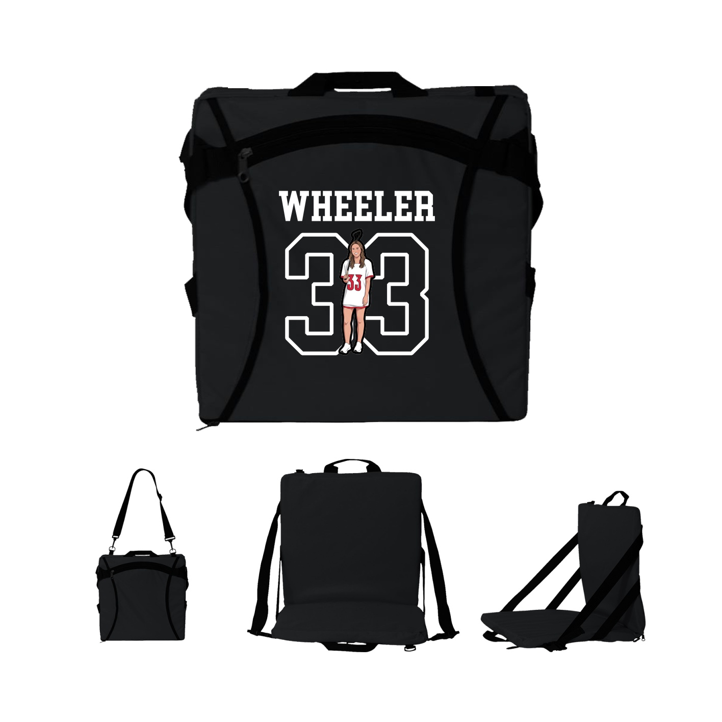 Folding Stadium Seat — Shirsey in Black