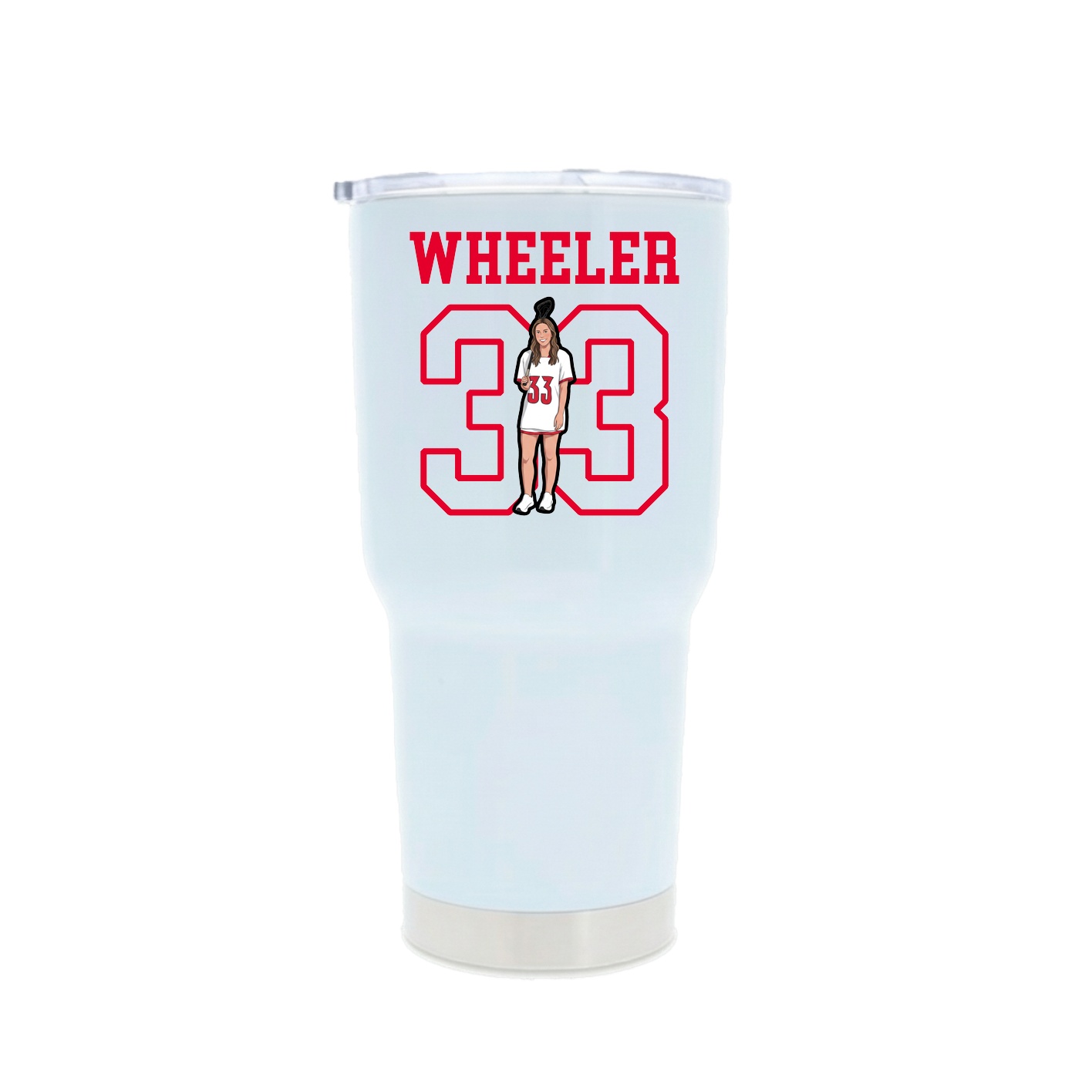 30oz Stainless Steel Tumbler — Shirsey in White