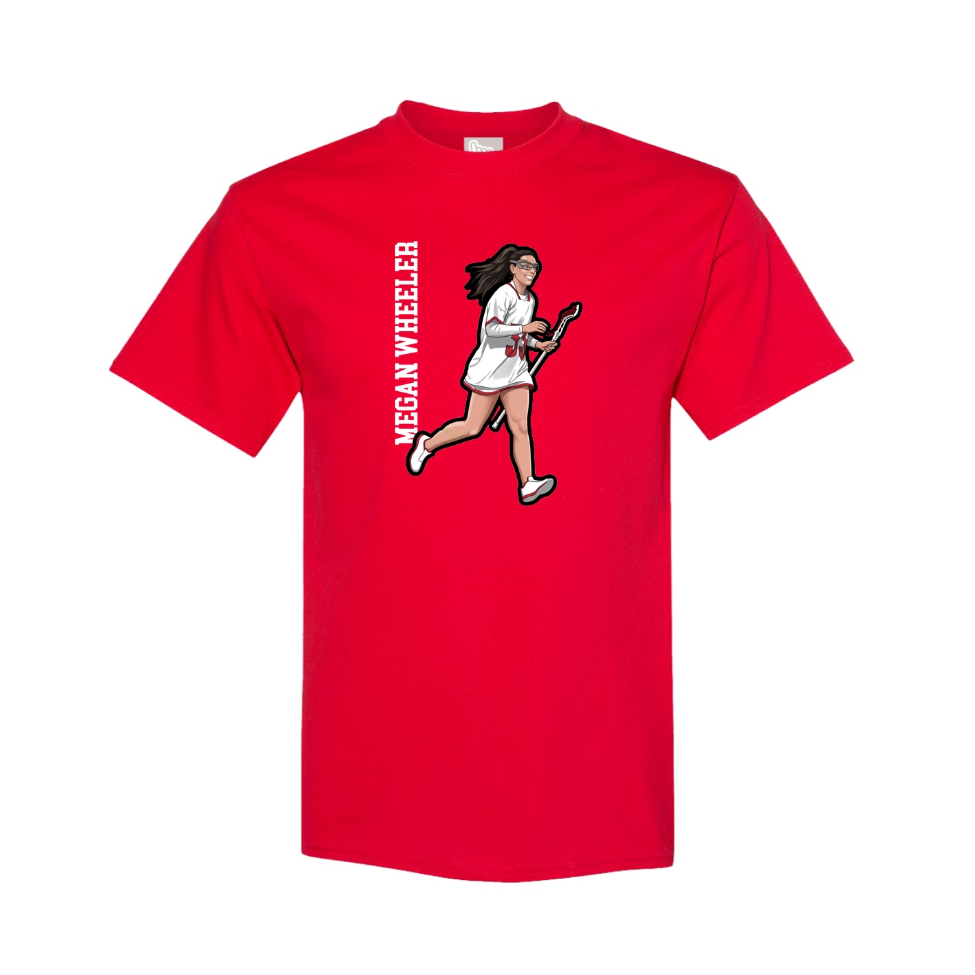 Youth Tee — Name Vertical in Red
