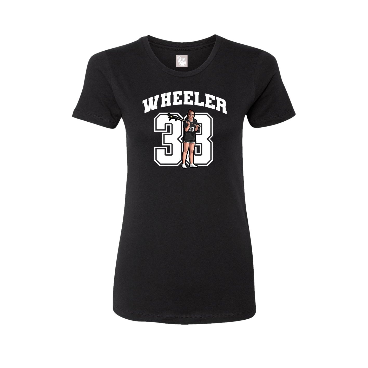Womens Tee — Number in Black