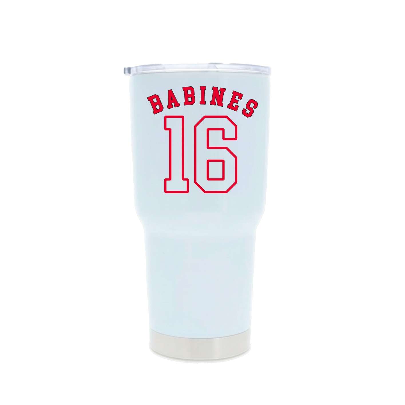 30oz Stainless Steel Tumbler — Shirsey Arch in White