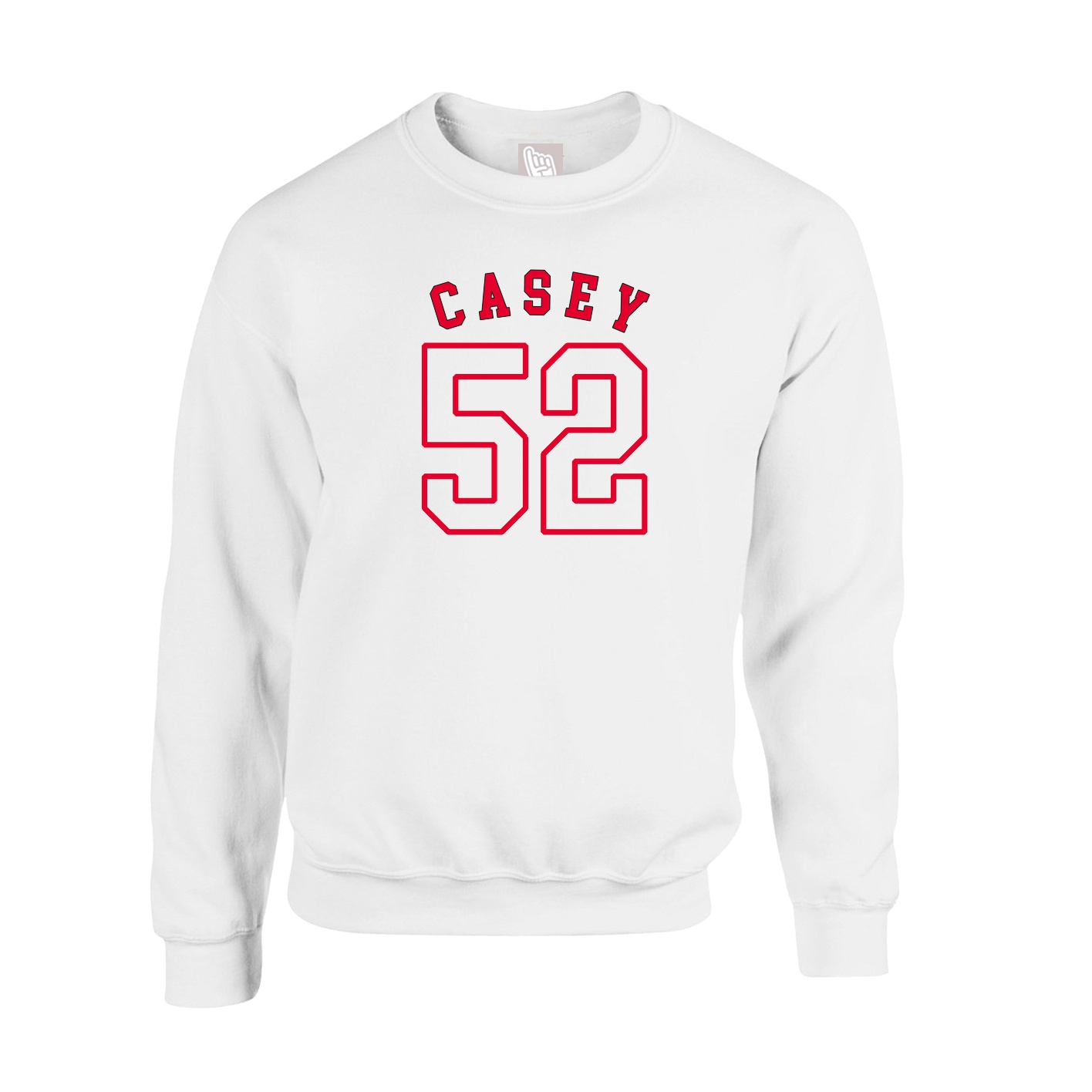 Fleece Crew — Shirsey Arch in White
