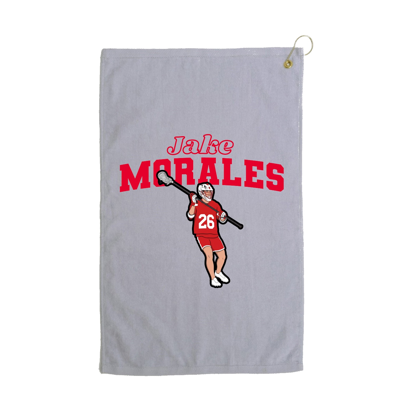 Golf Towel — Name Arch in Grey