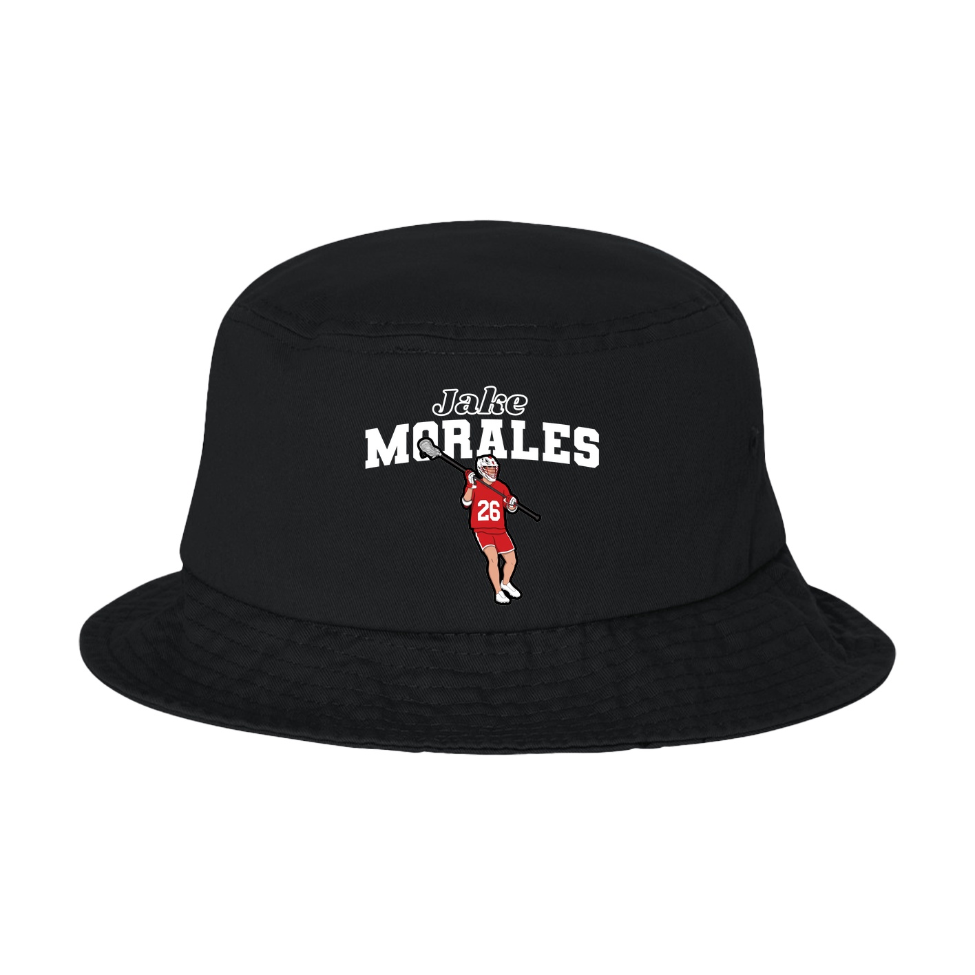 Bucket Cap — Name Arch in Black